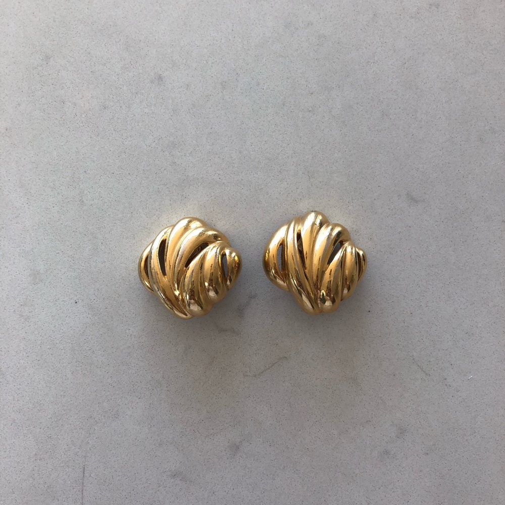 Vintage Givenchy Paris Gold Earrings